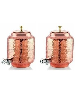 Logo personnalisé Heritage Matka Matt en cuivre martelé, artisanat classique rencontre le charme rustique, 5 LTR, adapté à l'ébullition de l'eau - Product Image 6