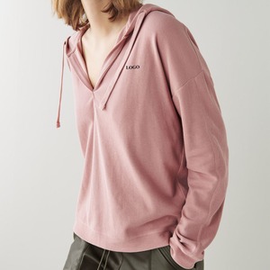 Haute qualité personnalisé à manches longues polaire pull surdimensionné femmes à capuche goutte épaule respirant sweats à capuche pour femmes 2026 - Product Image 4