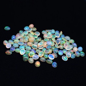 Opale de feu éthiopienne cabochon de haute qualité, opale naturelle de forme ovale 5x7mm, certifiée par un tiers, pierre précieuse en vrac pour la fabrication de bijoux - Product Image 3