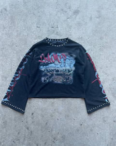 Camiseta personalizada de fabricante para hombre, camiseta de lavado ácido de peso pesado, ajuste cuadrado de gran tamaño con gráfico de logotipo digital con estampado de piedra - Product Image 2