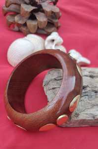 Sheesham Wood Bangles For Women And <b>Girls</b> With Brass Charms And Special Coating For Long Life Traditional Indo Western Indian - Product Image 2