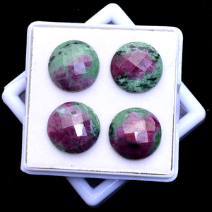 หินทับทิม Zoisite ธรรมชาติ8.5 CTS 14มม. โรสคัทหนา8มม. พื้นหลังแบนมีคุณภาพสูง - Product Image 2