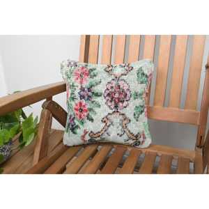 Patchwork de laine multicolore 12x12 pouces Oreiller tissé Vintage Granny Square Kantha - Product Image 1