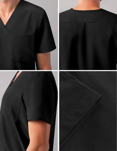 Conjuntos de fregado unisex profesionales de alta calidad personalizados OEM con detección de agujas Material de algodón polivinílico para uso hospitalario - Product Image 4