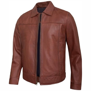 Chaqueta de piel de oveja personalizada de calidad única de moda chaqueta de cuero de alta calidad - Product Image 4