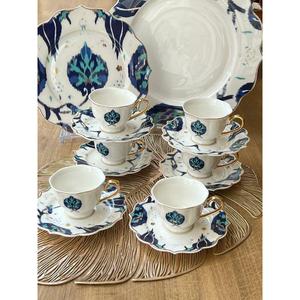 Tazza di caffè turco Ikat blu 12 pezzi per 6 persone - Product Image 3