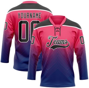 Maillot de hockey sur glace à lacets professionnel, conception personnalisée, OEM ODM - Product Image 3