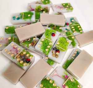 Top Selling Double 6 Dominoes Gift Set Classic Resin Tiles with Resin <b>Box</b> <b>Wood</b> Case for Board Games <b>Wood</b> Crafts Wall Signs - Product Image 2