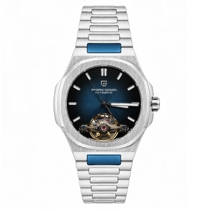 Classic Men's Mechanical <b>Watch</b> with Round Dial and Metal Strap - Product Image 5