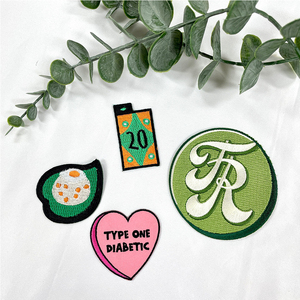 Premium colle brodé Patch fer sur coudre sur des patchs pour vêtements support badge autocollant point capable broderie badges patchs - Product Image 5