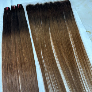 Hot One Donor Paquets de Cheveux Humains Vietnamiens Ombre/Couleur Cheveux Frontaux Armure Cuticule Alignés Cheveux Bruts - Product Image 1