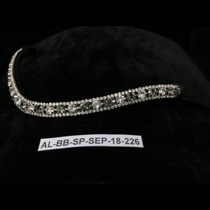 OEM ODM CABALLO CUERO BROWBAND FANCY DIAMANTE JEWELLED DESIGNER BROWBAND para SHOWS DE CABALLOS FABRICANTE A GRANEL De INDIAN - Product Image 3