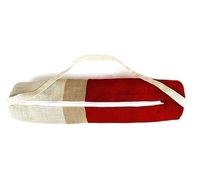 Sac de transport promotionnel pour tapis de yoga blanc en toile, écologique, portable, pour la gym et les voyages, naturel, durable, unique