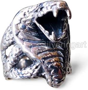 Men's <b>Ring</b> Plain huge cobra <b>snake</b> <b>Ring</b> detailed craftsmanship Huge Signet <b>Ring</b> Handmade Customize Jewelry Solid 925 <b>Silver</b> <b>Ring</b> - Product Image 4