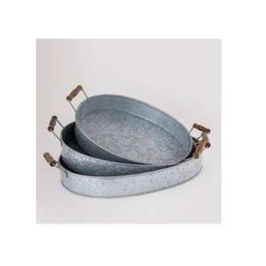 Plateau de service galvanisé de qualité exclusive ustensiles de cuisine faits à la main plateau de service alimentaire plat de service le plus vendu affichage élégant - Product Image 1