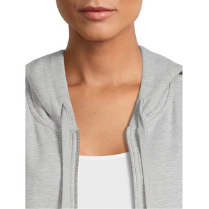 Sudadera con capucha de lana de algodón para mujer de alta calidad personalizada, tejido de invierno de calidad sólida con patrón de letras - Product Image 4
