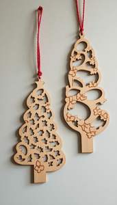 Ornements muraux décoratifs en bois de Noël pour la saison des fêtes, parfaits pour les murs du salon, de la chambre à coucher et du bureau - Product Image 6