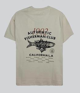 เสื้อยืดคอกลมผ้าฝ้ายพิมพ์ลายนูนสำหรับผู้ชายเสื้อยืดไหล่ตกไซส์ใหญ่พิเศษ - Product Image 3