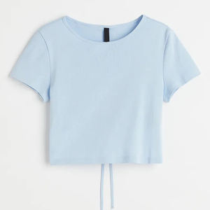 Top corto de algodón informal para mujer, camisa para mujeres que aman los trajes relajados, perfectos para descansar y usar en verano - Product Image 3