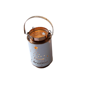 Lanterne en métal de conception classique avec poignée bougeoir en fer fini antique pour la maison et le mariage décoration de noël vase de sol - Product Image 6