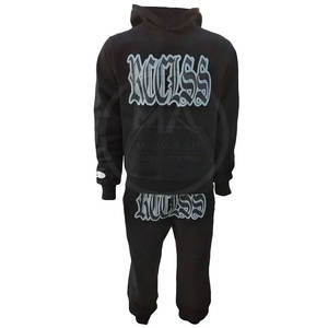 Nuevo conjunto de chándal deportivo de invierno de talla grande para hombre, ropa deportiva de algodón 100% personalizable, transpirable, de secado rápido, más vendido - Product Image 1