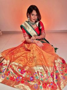 Lehenga choli ผ้าไหมแจ็คการ์ดกับ dupatta กับทอ zari ขายส่งจากโรงงาน - Product Image 3