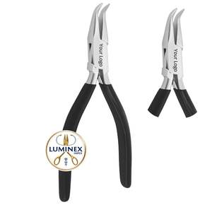 คีมจับปลายโค้งงอทำจากสเตนเลสสตีลคุณภาพสูงออกแบบโลโก้ได้ตามต้องการเครื่องมือตัดลวดสีดำ - Product Image 1