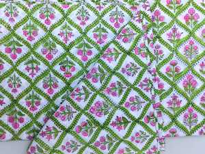 ชุดเดรสผ้าฝ้ายพิมพ์ลายดอกไม้ทำมือสไตล์อินเดีย - Product Image 3