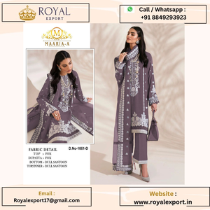 Dernière nouvelle collection exclusive de costumes de travail en fausse Georgette avec séquence de broderie Collection en gros par Royal Export - Product Image 4