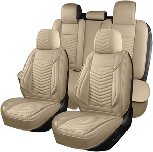 Housse de siège de voiture sport bleue en similicuir perforé avec coussin appui-tête et housse de volant pour l'intérieur du véhicule - Product Image 5