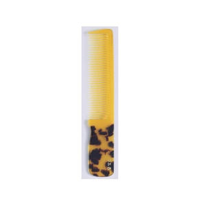 New Tortoiseshell <b>Comb</b> No. 5 Durable and Portable Medium Straight Blade with Plastic Handle for Home and Salon Hair Styling - Product Image 1
