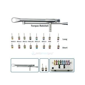 Kit Quirúrgico Manual de Implantes Dentales de Acero Inoxidable de 16 Piezas, Certificado CE, Colorido, con Torquímetro Dental, Gran Venta - Product Image 2