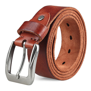 New Men <b>Top</b> Layer Leather Casual High Quality Belt Best Design Pin <b>Buckle</b> Genuine Leather Belts for Men Original Cowhide - Product Image 6
