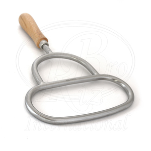 Instrument vétérinaire Schulze, écarteur buccal/cale en acier chromé avec manche en bois - Product Image 2