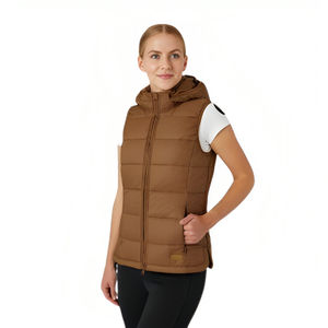 Chaleco acolchado para mujer, sin mangas, con cremallera, calentador de cuerpo, chaleco acolchado ligero para mujer, chaleco acolchado de cuello alto con diseño acolchado - Product Image 2