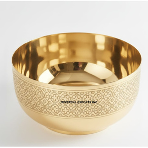 Gold Plated Metal <b>Chocolate</b> Bowl Round Shape Table Decorative Sweet Bowl Premium Quality <b>Fancy</b> <b>Chocolate</b> Bowl - Product Image 2
