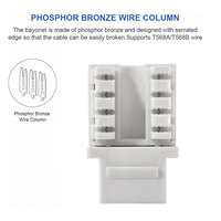 Konektor Jaringan Punch Down Cat 6 RJ 45 Keystone Modular UTP 90 Derajat RJ45 Cat5e Cat6 Keystone Jack