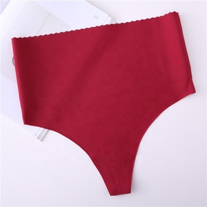 Custom Factory Direct Sales High Waist Nylon <b>Seamless</b> <b>Thong</b> Wire Free Nude <b>Seamless</b> <b>Thongs</b> Tummy Control Panties - Product Image 3
