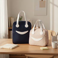 Sac à déjeuner isotherme pliable personnalisé, réutilisable, mignon, chaud, avec fermeture éclair, imperméable, grande capacité pour l'école