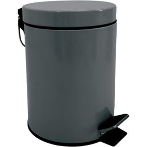 MSV <b>Pedal</b> <b>Bin</b> for Cosmetics, Anthracite Color, 3 Liters, with Removable Inner Bucket - Product Image 1