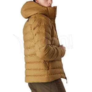Veste matelassée en toile pour homme, chaude pour l'hiver, à capuche, imperméable, coupe-vent, réversible, écologique, séchage rapide, personnalisable - Product Image 6