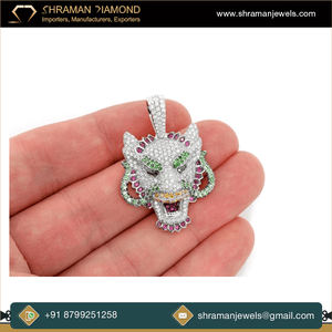 Bijoux Hip Hop en or massif 10 carats personnalisés Collier avec pendentif en diamant et dragon glacé en moissanite VVS pour hommes Pendentifs fins Charmes - Product Image 3