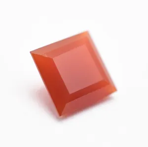 Natural Red Agate Square Princess Cut 3 MM 4 mm 5 mm 6 mm Sizes Red Onyx Loose Gemstone For Jewelry Making