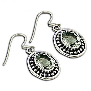 Pendientes Largos de Plata de Ley 925 con Amatista Verde Vintage para Mujer, Chapados en Oro con Diamantes y Circonitas para Boda o Fiesta - Product Image 3