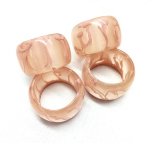 Anneaux de serviette perle Rustique Rose Anneaux de serviette Fleur Porte-serviettes pour la fête des mères, mariage, dîners, fêtes Décoration de table - Product Image 6