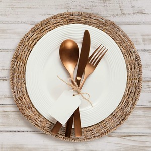 Mantel individual de algas marinas redondo minimalista, productos ecológicos hechos en Vietnam, decoración de mesa al por mayor - Product Image 1