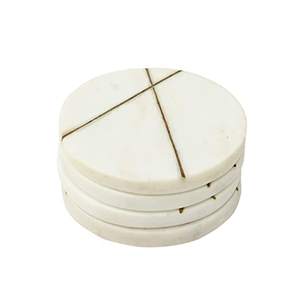 handmade White Stone Tea <b>Coaster</b> <b>Marble</b> <b>Coaster</b> Cup Decorative New Design Luxury Circle Customized Logo <b>Marble</b> <b>Coaster</b> - Product Image 6