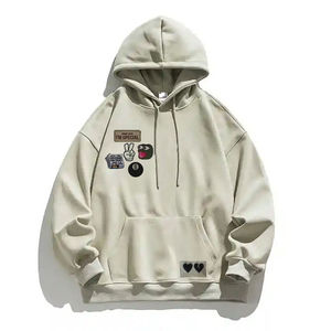 Sudaderas con capucha de peso pesado de gran tamaño personalizadas Basics de algodón mezclado Streetwear sudaderas con capucha de alta calidad - Product Image 3