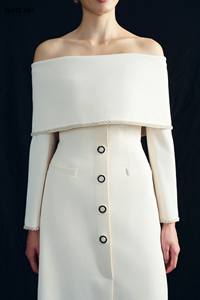 Luxury Fashion Elegant Dresses Back Zipper Layla Dress Rayon Spandex Woven Fabric Two Piece Set Women Clothing Whiteant Vietnam - Product Image 5