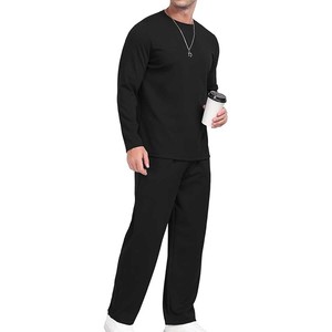 Jersey de cuello redondo sudaderas suave Casual manga larga sudadera cuello redondo suéter pantalones de chándal conjunto de chándal - Product Image 5
